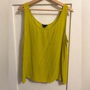 Chartreuse Silk Tank Top by Grizas XL